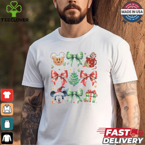 Disneyland Coquette Bows Gingerbread Christmas Trees Shirt