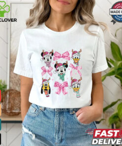 Disneyland Mickey And Friends Coquette Bows Christmas Costume Shirt