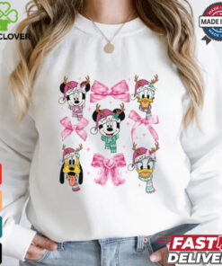 Disneyland Mickey And Friends Coquette Bows Christmas Costume Shirt