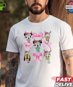 Disneyland Mickey And Friends Coquette Bows Christmas Costume Shirt