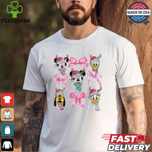 Disneyland Mickey And Friends Coquette Bows Christmas Costume Shirt