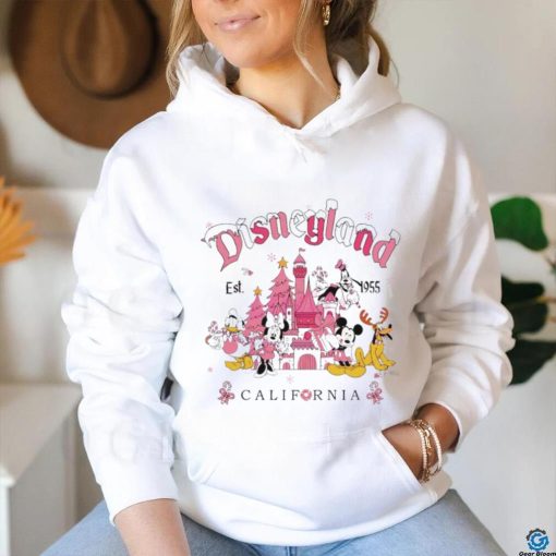 Disneyland Pink Christmas California Est 1955 hoodie, sweater, longsleeve, shirt v-neck, t-shirt