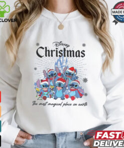 Disneyland The Most Magical Place On Earth Stitch Christmas Shirt