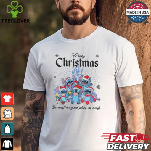 Disneyland The Most Magical Place On Earth Stitch Christmas Shirt