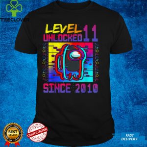 Disstressed Level 11 Among Unlocked With Us 11th Birthday T Shirt