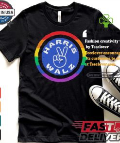 Distressed Harris Walz Peace Harris for President LGBTQ T shirt