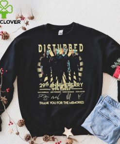 Disturbed 29th anniversary 1994 2023 thank you for the memories signatures shirt