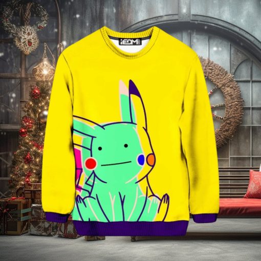 Ditto Pikachu Ugly Christmas Sweater, Ugly Sweater Apparel
