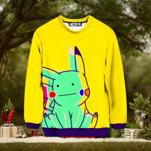 Ditto Pikachu Ugly Christmas Sweater, Ugly Sweater Apparel