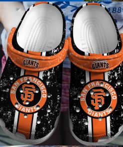 Dive into Baseball Excitement San Francisco Giants BlackOrange Artistry Inspired Clog Footwear