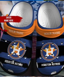 Dive into Baseball Fandom Personalized Houston Astros Artistry Exclusive Clog Design