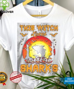 Dive into Enchantment and Adventure with the This Witch Loves Sharks Halloween Shirt