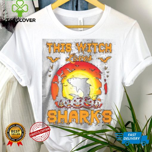 Dive into Enchantment and Adventure with the This Witch Loves Sharks Halloween Shirt