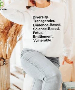 Diversity Transgender Evidence Based Science Based Fetus Entitlement Vulnerable T Shirts