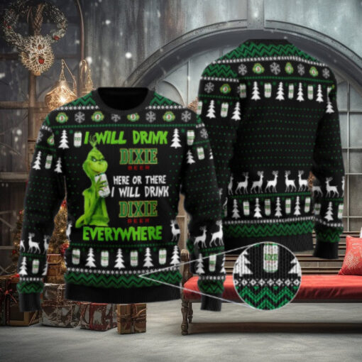 Dixie Grinch Will Drink Everywhere Ugly Sweater