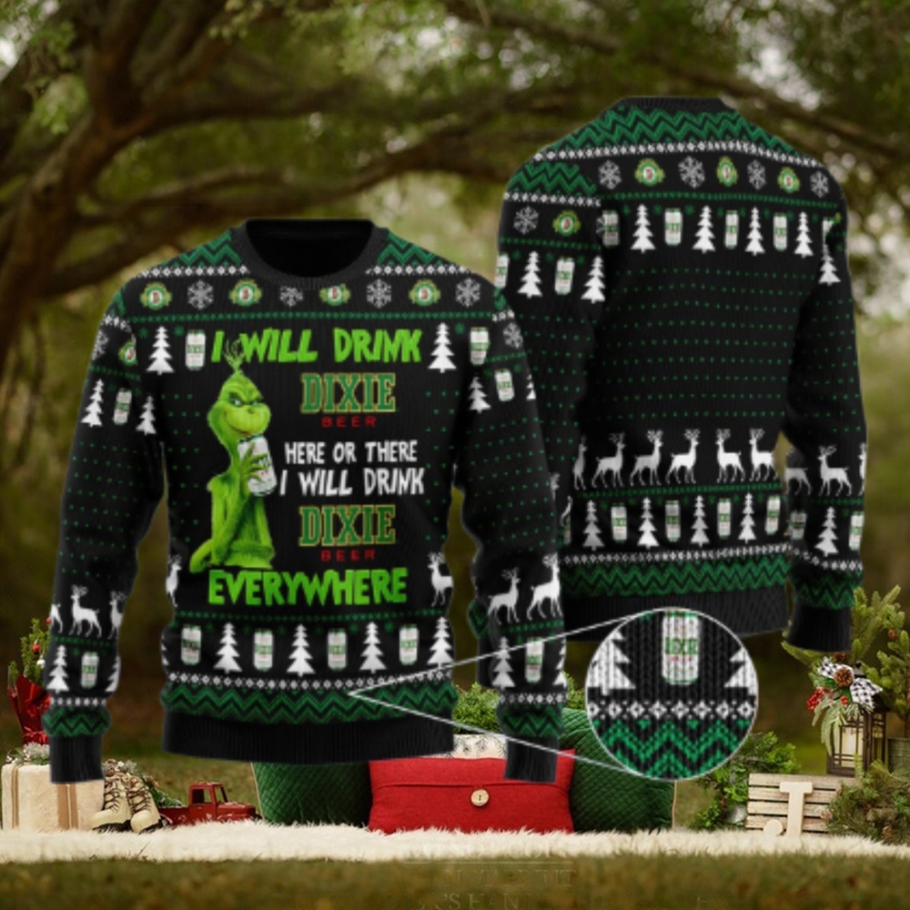 Dixie Grinch Will Drink Everywhere Ugly Sweater Dixie Grinch Will Drink Everywhere Ugly Sweater