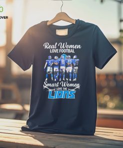 Real Women Love Football Smart Women Love The Detroit Lions 2023 2024 Playoffs Signatures Shirt