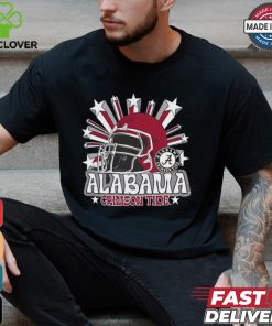 Image One Men's Alabama Crimson Tide Grey Helmet Star T Shirt