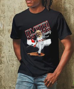 Dmitri Young cartoon hall of heroes signature shirt