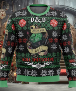 DnD Roll Initiative Christmas Ugly Sweater