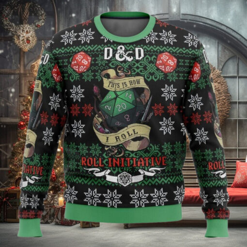 DnD Roll Initiative Christmas Ugly Sweater