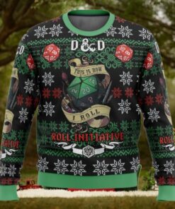 DnD Roll Initiative Christmas Ugly Sweater
