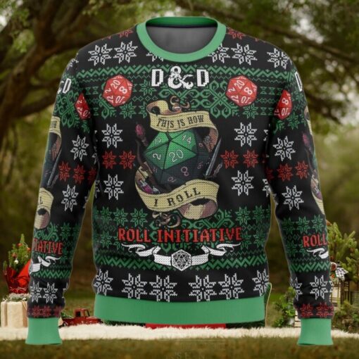 DnD Roll Initiative Christmas Ugly Sweater