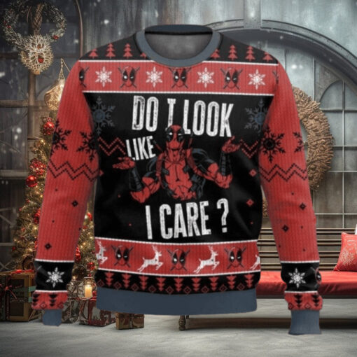 Do I Look Like I Care Deadpool Ugly Christmas Sweater