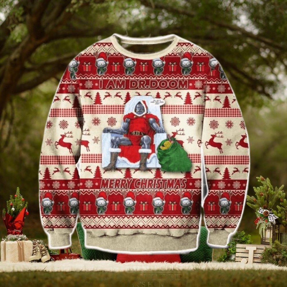 Doctor Doom Marvel Womens Ugly Sweater Doctor Doom Marvel Womens Ugly Sweater