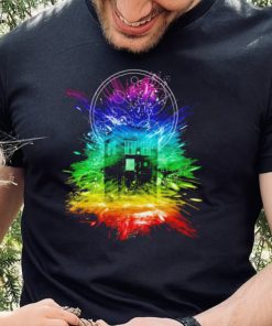 Doctor Who time storm colorful shirt