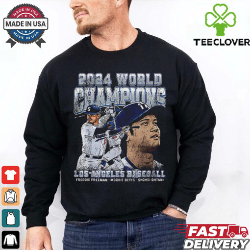 Dodgers 2024 World Champions Ohtani Freeman & Betts Shirt
