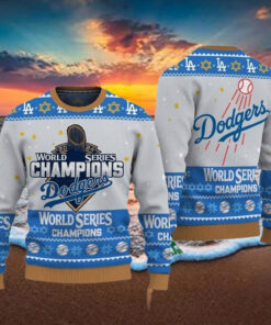 Dodgers 2024 World Series Champions Ugly Christmas Sweater