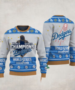 Dodgers 2024 World Series Champions Ugly Christmas Sweater