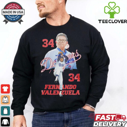 Dodgers Fernando Valenzuela 34 thank you for the memories shirt