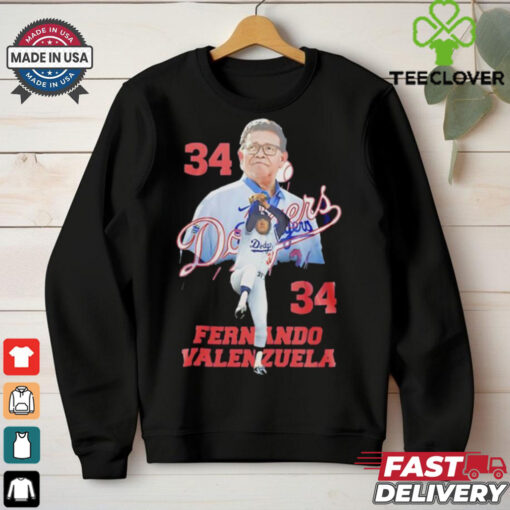 Dodgers Fernando Valenzuela 34 thank you for the memories shirt