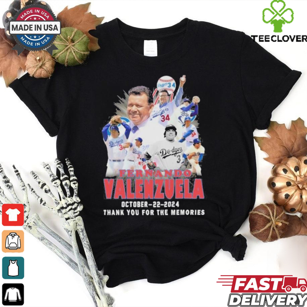 Dodgers Fernando Valenzuela October 22, 2024 Thank You For The Memories Signaturess Shirt Dodgers Fernando Valenzuela October 22, 2024 Thank You For The Memories Signaturess Shirt