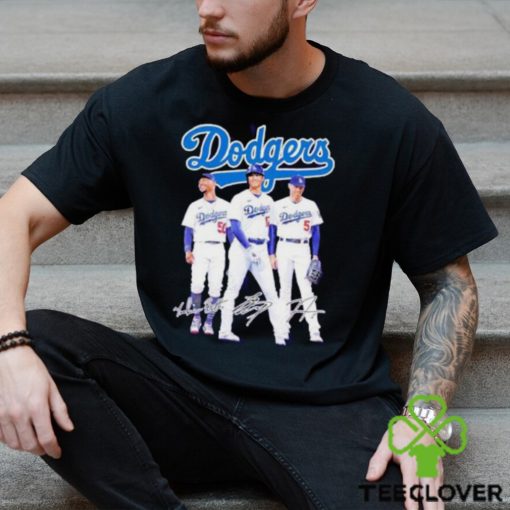 Dodgers Mookie Betts Shohei Ohtani Freddie Freeman Signatures T Shirt