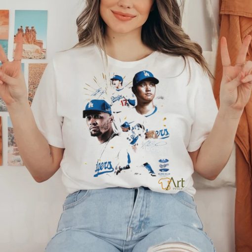 Dodgers Power Duo Shohei Ohtani & Mookie Betts Signature Graphic T hoodie, sweater, longsleeve, shirt v-neck, t-shirt