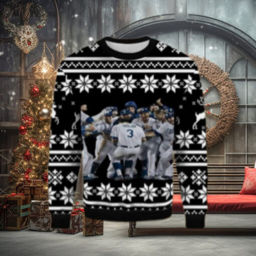 Dodgers Team Celebration Ugly Christmas Sweater