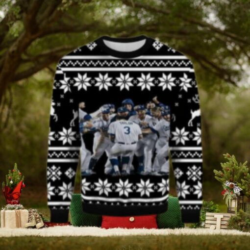 Dodgers Team Celebration Ugly Christmas Sweater