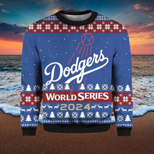 Dodgers World Series 2024 Christmas Ugly Sweater