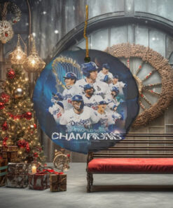 Dodgers World Series Champions 2024 Ornaments for Christmas Tree