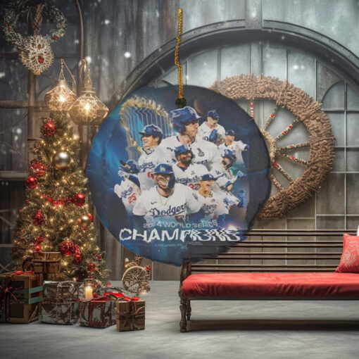 Dodgers World Series Champions 2024 Ornaments for Christmas Tree