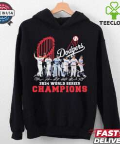 Dodgers players 2024 world series champions trophy shirt
