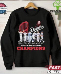 Dodgers players 2024 world series champions trophy shirt 1 Dodgers players 2024 world series champions trophy shirt