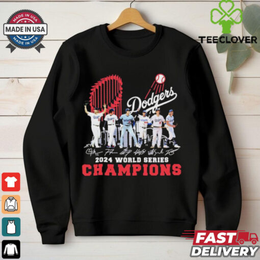 Dodgers players 2024 world series champions trophy shirt