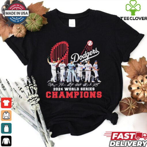 Dodgers players 2024 world series champions trophy shirt