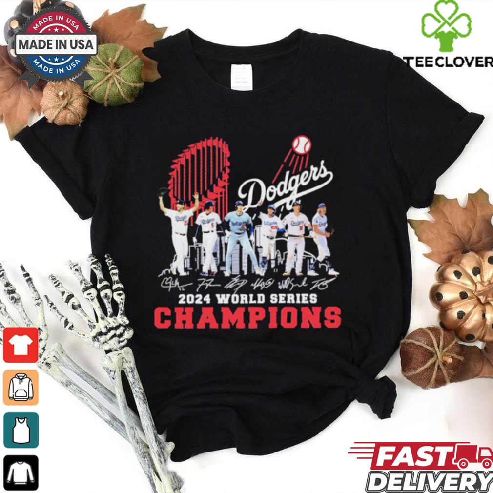 Dodgers players 2024 world series champions trophy shirt Dodgers players 2024 world series champions trophy shirt