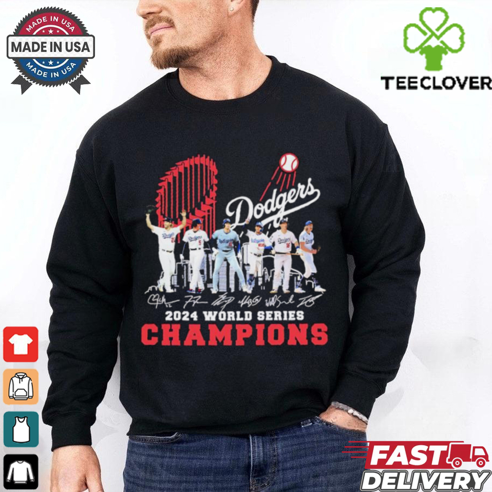 Dodgers players 2024 world series champions trophy shirt Dodgers players 2024 world series champions trophy shirt