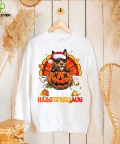 Dog Australian Kelpie Hallothanksmas Halloween Thanksgiving T Shirt Copy (2)